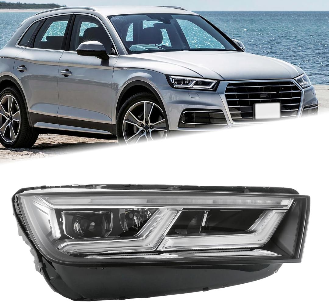RH Full LED Headlight Assembly Fit for 2018 2019 2020 Audi Q5 SQ5 Headlamp Right Passenger Side AU2503208 80A941774B 80A-941-774-B