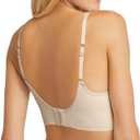 Maidenform Women's Seamless Lift, Wireless Long-Line Convertible Tank-Style Bralette, Sandshell, Small