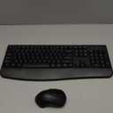 Wireless Keyboard and Mouse Combo, FullSized 2.4GHz Wireless Keyboard with Comfortable Palm Rest and Optical Wireless Mouse for Windows, Mac OS PC/Desktops/Computer/Laptops (Black)