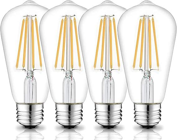 Beonllay 12V E26 LED Light Bulb 6W 3000K 60W Equivalent, Low Voltage AC/DC 12V/24V LED Bulbs for RV, Camper, Marine, Off Grid Cabin, 3 Pack