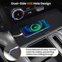 Center Console Compartment Cover for Ford F150 2021-2025 & Lightning XLT 2022-2024, Front Interior Storage Cubby Lid Hidden Secret Pocket Panel with USB Hole (For Open Pocket in Front of Shifter)