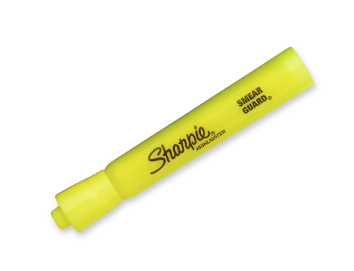 Sharpie Tank Style Highlighters Chisel Tip Yellow Count of 20 
