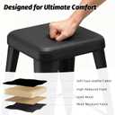 Metal Bar stools Set of 4, Upholstered Counter Height Bar Stools with Metal Legs, 26 Inch Industrial Barstools for Kitchen Island, Cafe (Black)