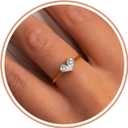 Birthstone Rings for Women Non Tarnish Gold Rings Mothers Day Gifts Birthday Gifts for Teen Girls Dainty 14K Plated Adjustable CZ Stacking Promise Ring Christmas Stocking Stuffers Anniversary Jewelry for Friend Sister Girlfriend Mom (04-04 Apr & Apr)