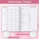 3 x Planner 2026, Monthly Planner Runs January 2026 to December 2026, Calendar Planner with Sturdy PP Cover, Weekly Planner 2026, Laminated Tabs, Twin Wire Binding, Elastic Bond, A5 Monthly Planners 2026