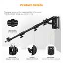 K&F CONCEPT Wall Mount Boom Arm 39.4"- Rotating Triangle Stand for Ring Light, Softbox, Reflector - Support 180Flexible Rotation, 20-39in Adjustable Length, 20lbs Heavy Duty with 1/4''&3/8'' Mount