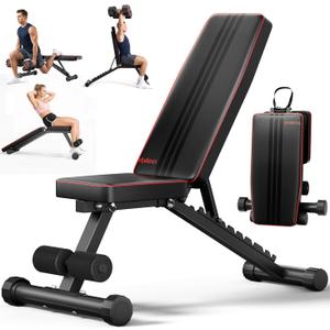 YOLEO Adjustable Weight Bench, 827LBS Foldable Workout Bench for Home Gym
98% Pre-Assembled, 84-90 Positions Incline Decline Flat, Foldable Gym Bench with Wider Seat for Home Gym