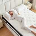 Twin10 inch Mixed Mattress, Spring Mattress in Independent Packaging Bag, Breathable and Comfortable, Decompression, Including Gel Memory Foam, Suitable for Various bedsteads