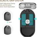 2 x Pill Cutter Pro Professional Pill Splitter for Small Tiny and Large Pills with Double Stainless Steel Blades Centering Guide Tablet Vitamin Cutter Halves Quarters Medical Grade (Black)