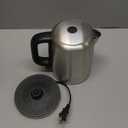 Basics Electric Stainless Steel Kettle for Tea and Coffee, BPAFree, Fast Boiling, Auto ShutOff, 1 Liter, 1500W, Black and Silver