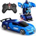 SnowRap Remote Control Car, RC Cars One-Click Becoming Robot Transforming Toys Car for Boys 8-12, 4-7, Smooth Deformation, Demo Mode, 360° Rotation, 2.4GHZ, Toys for Christmas Day, Kids