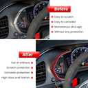 E-cowlboy Carbon Fiber Side Meter Dashboard Panel Frame Cover Trim for Chevrolet Corvette C7 Z06 Z51 ZR1 Stingray Grand Sport 2014 2015 2016 2017 2018 2019 Interior Accessories Decoration (Red 2PCS)