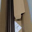 SIMEWIN Bronze Curtain Rods for Windows 28 to 48 Inches Adjustable Decorative 1 Inch Diameter Single Window Curtain Rod Set with Classic Finials, Bronze with Gold Finishing
