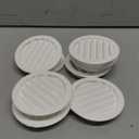 3" Round Plastic Louver Soffit Air Vent Reptile Screen Grille Cover (8, White)