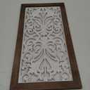 Crystal Art Gallery Two Tone Carved Wood Panel Decor
 24x12