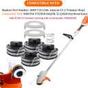 C3-2 Trimmer Head Spool & Base Cover for Stihl Autocut C3-2 FSA 57 FSE 52,Weed Eater String Trimmer Replace Parts 4009 710 4305,Pre-Wound Dual Line 0.080" 20ft,7 Pack (4 Spool + 2 Cover + 1 Spring)