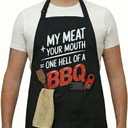 Funny Grilling Aprons for Men, Funny BBQ Apron, Fathers, Birthday Gifts for Husband, Dad, Boyfriend, Anniversary Gag Gifts