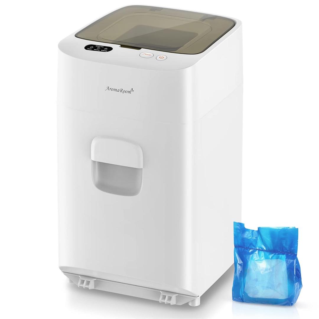Diaper Pail Odor-Locking, Individually Sealed Baby Diaper PailFull-Automatic Packing & Self-Changing, Smart Trash Can Upgrade 3.0 (5.5 Gallon)