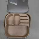 Travel Jewelry Box Small Jewelry Box Women Mini Travel Essentials, Portable Mini Jewelry Leather Box Jewelry Ring Storage Box Storage Rack Gift Box for Women with Mirro, Grey