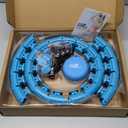 FIT ON FORM Infinity Weighted Hula Hoop for Adults Weight Loss, Smart Exercise Hola Circle Hoop for Women Abs Workout (47", Blue)