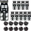 12V Deep Blue T10 PC168 PC175 PC194 PC194B PC195 PC160 PC161 PC195NA Instrument Cluster Light LED Bulb Replacement For Dashboard Dash Panel Gauge Indicator Lamp 158 168 194 2825 with Socket