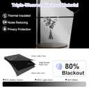 Simplebrand Ava Aqua Blackout Curtains for Bedroom 63 Inch Length 2 Panels Set, Nursery Thermal Insulated Energy Saving Rod Pocket Window Treatment Curtains Blackout Drapes, W40 x L63 Inch, Aqua