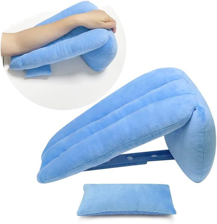 Zelen Arm Elevation Pillow Support Wedge with Mouse Wrist Pad Elevating Arm Medical Pillow Post Surgery Elevated Surgical Wedge Arm Pillows for Sleeping Wedge Foam Support Hand Elevator Arm, Large
