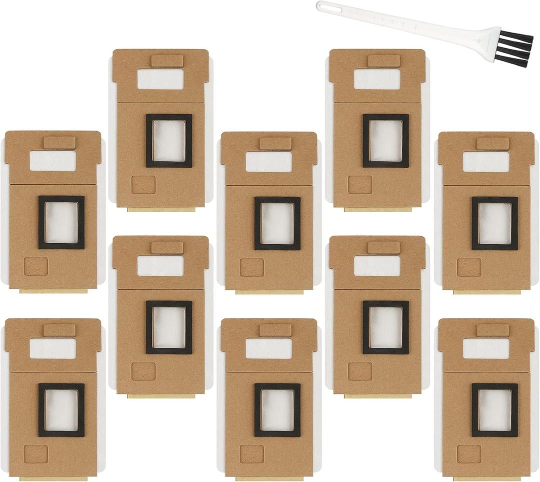 10 Pack Dust Bag Fit for Roborock S7 / S7+ / S7 MaxV Plus Vacuum Cleaner Auto-Empty Dock, 3L Large Capacity Replacement s7 dust Bags Accessory Set