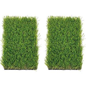 KuGuo Artificial Grass Mini Mat Indoor Outdoor DenseTurf Multi-Purpose Home Decor DIY Fake Grass Mats 6x9.5 Inches (15cm x 24cm) (2, Summer Grass)