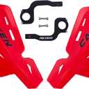 PRO CAKEN Universal 7/8" 22mm and 1 1/8" 28mm Handle Bar Hand Guards CNC Bracket for Dirt Bike Motocross ATV Scooter for CRF KLX KX LTR TRX SX SXF EXC XCW Grizzly hawk 250 Bicycles-Red