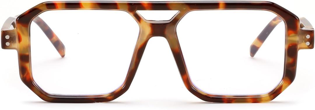 FEISEDY Blue Light Blocking Glasses, Aviator Frame Computer Reading/Gaming/TV/Phones Glasses for Women Men B0165