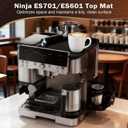 Silicone Top Mat Compatible with Ninja Luxe Caf Espresso Machine ES601 & ES701, Non-Slip Waterproof Heat-Resistant Cover, Food-Grade Counter Protector, Easy to Clean Coffee Maker Accessory