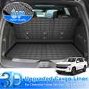 Tahoe Cargo Liner - Trunk Mat for Chevy Tahoe/GMC Yukon (Not Fit XL) 2021-2026, All Weather Cargo Mat for Tahoe Accessories, Heavy Duty Car Mats, Car Accessories