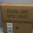 MOTCTQVD Ceiling Fans with Lights, 19.7'' Flush Mount Ceiling Fan with Lights and Remote, 3000K-6000K Dimmable Modern Low Profile Ceiling Fans for Bedroom Living Room, 6 Speeds Fandelier LED Fan Light