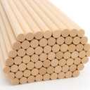 ALBO 1/4" x 12" Wooden Dowel Rods  Round Wood Sticks for Crafts, DIY Projects, Woodworking, Furniture Repair, School & Hobby Use, 100PCS
