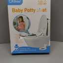 Orzbow Foldable Travel Potty Training Seat, Toddler Toilet Seat Attachment for Adult Toilets, Portable Potty with Suction Cups, Adjustable Length, Splash Guard, Non-Slip Base, Easy to Clean, White