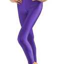 Wildarms Girls Leggings - Shimmer Dance Pants for Festive Wear for Yoga, Workouts,Casual wear (US, Numeric, 10, Regular, Regular, 1, Purple)