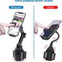 Miracase [Upgraded Version Cup Phone Holder for Car, Universal Adjustable Long Neck Car Phone Mount Cradle Friendly Compatible with iPhone Samsung Google and All 4.0-7.0 inches Smartphones