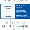PrintWorks Professional 3 2/3" Horizontal Perforated Paper 8.5” x 11” - Perfect For W-2, 1099, & Statement Use - Made in the USA - 500 Sheets - 24 lb - Printer Compatible - White (04126)
