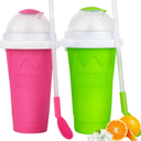Slushy cup Slushie Maker Cup,Frozen Magic Slushy Cup - Create Delicious Slushies Anywhere with This Fun and Cool Slushie Maker Cup! ((Green,Blue), large)