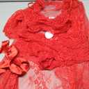 Avidlove Women Sexy Lingerie Set 3 Piece Bra and Panty Sets with Lace Kimono Robe Sleepwear Mesh Nightgown (Small, Red)
