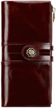 shuainiu Women's RFID Blocking Wallet Soft Leather Clutch Money Ladies Purse Slim Card Holder Organizer Zip Pocket (3020-Coffee)