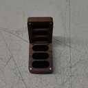 PH PandaHall Solid Wood Ring Box, 3 Slot Ring Box with Clasps and Black Velvet Inside Solid Ring Holder Rectangle Wooden Ring Case Box for Wedding Ceremony Engagement Birthday