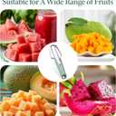 2 x Watermelon Cutter Slicer Tool, New Stainless Steel Watermelon Popsicle Fork Tool, 3-in-1 Multi Melon Slicer Fruit Cutting for Camping Kitchen Gadgets (Green)