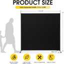 RANTILA Single Large Panel Room Divider, Privacy Screen for Office, Partition Separators, Freestanding Divider 71''W x 71''H, Black