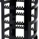 Sooyee 360 Rotating Earring Holder and Jewelry Organizer, 4 Tiers Jewelry Rack Display Classic Stand, 156 Holes and 160 Grooves for Necklaces Earrings Piercings, Black