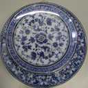 Hioasis 60pcs Blue Plastic Plates Set - Floral Blue & White Porcelain Design, 10.25" Dinner & 7.5" Dessert Plates Disposable for Wedding (Dishwasher Safe, Art Style)