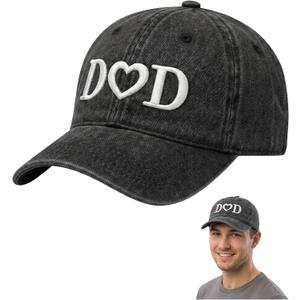MOM DAD Embroidered Baseball hat for Men Women Gifts (Gray)