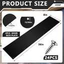 Dunzy 8 x 36 Inches Metal Kick Plate for Bottom of Door Aluminum Kick Plates with Screws for Wood Metal Door Interior/Exterior Anti Scratch Protection(Black,2 Piece)