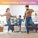 [12 Pack] Rug Pad Gripper, Double Sided Non-Slip Rug Pads Rug Tape Stickers Washable Area Rug Pad Carpet Tape Corner Side Gripper for Hardwood Floors and Tile